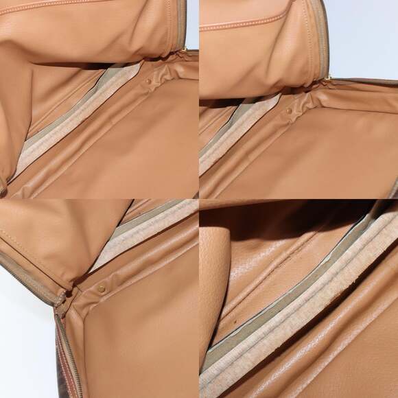 CELINE Macadam Canvas Hand Bag Pvc Leather Brown Gold - Picture 13 of 13